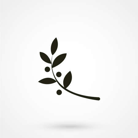 Vector unusual olive branch isolated logo, icon, illustration and symbol template.のイラスト素材