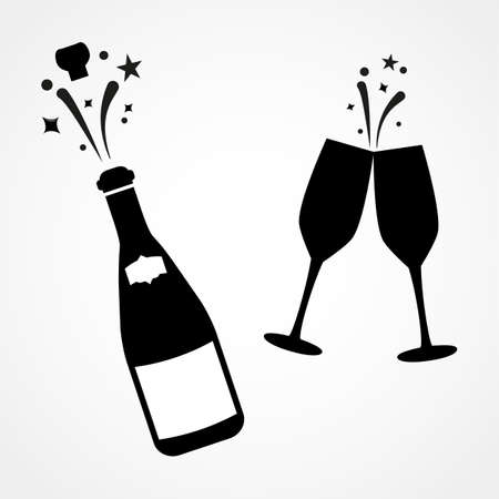 Champagne bottle image designのイラスト素材