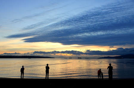 Sunset at Vancouver Bayの写真素材