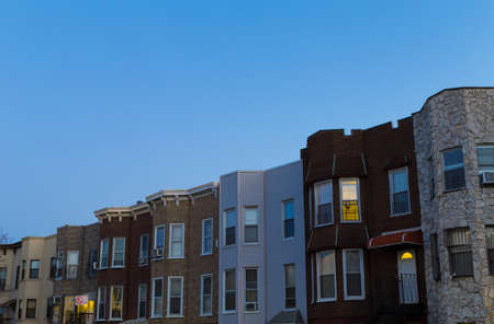 Residential Neighborhood in Brooklyn on a sunny day. Photographed in April 2015.