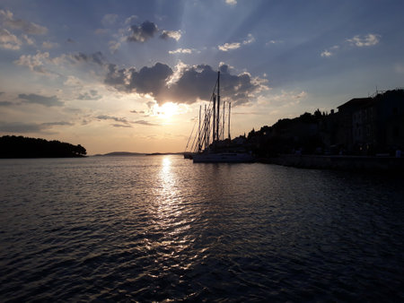 In Croatia region of Dalmatia there is small fishermans place called Tribunj...の写真素材