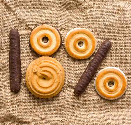 Cookies are made up of numbersの写真素材