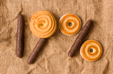 Cookies are made up of numbersの写真素材