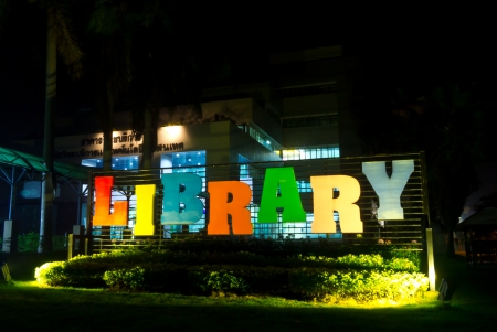 library in University of Thailandのeditorial素材