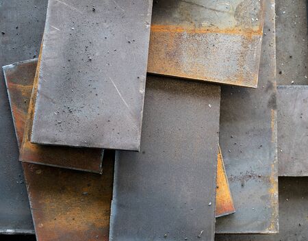 Finished cutting steel plate from the machine