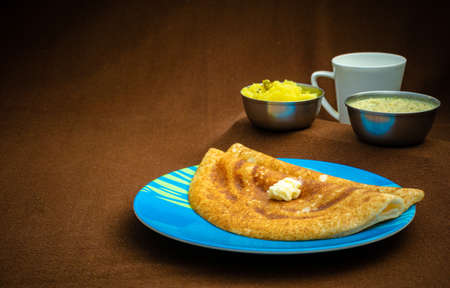 Indian special dosa with butter for a healthy home made breakfast