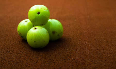 Fresh healthy and organic Amla on the tableの写真素材