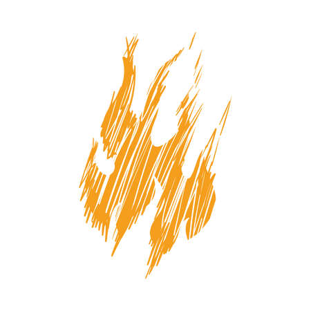 Fire . Red, orange yellow fire - vector illustrationのイラスト素材