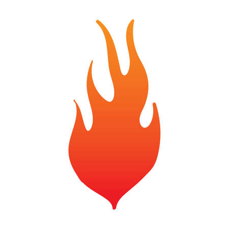 Fire . Red, orange yellow fire - vector illustrationのイラスト素材