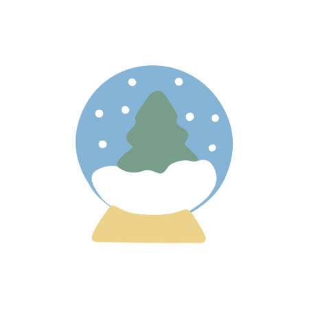 Snow globe vector icon . Flat design. Isolatedのイラスト素材