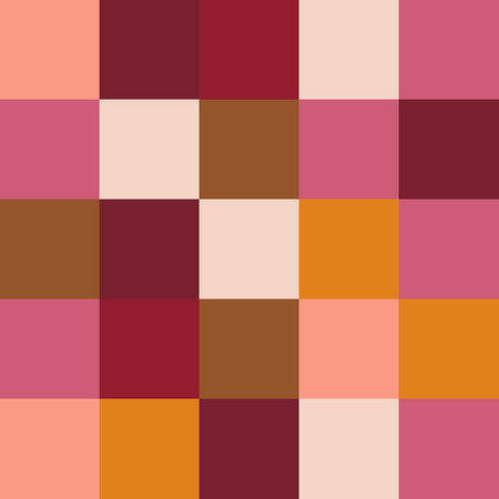 Vector Seamless Repeat Geometric Happy Pattern Check Square Gingham Loose.のイラスト素材