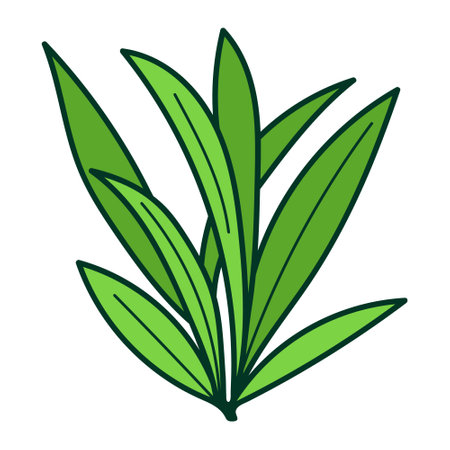 Illustration of green bush.Cartoon of decoration plants.Vector illustrationのイラスト素材