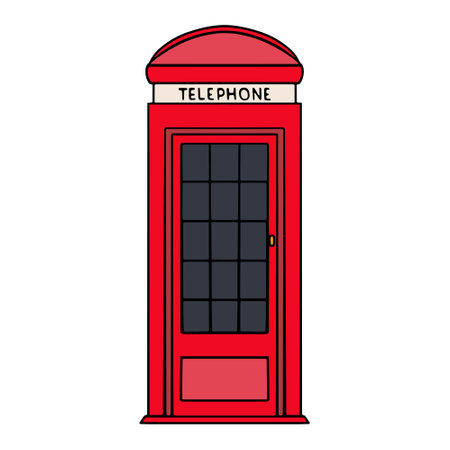 London phone box , vector illustrationのイラスト素材