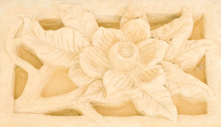 Flower stone carving の写真素材