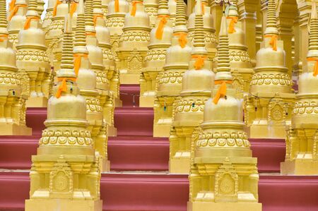 Five hundred golden pagodas at Saraburi ,Thailand の写真素材