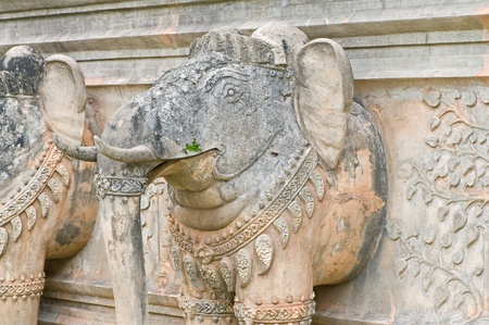 Stone elephant statueの写真素材
