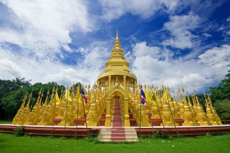 Top five hundred pagodas at beautiful in the Wat pasawangboon Saraburi, Thailandの写真素材