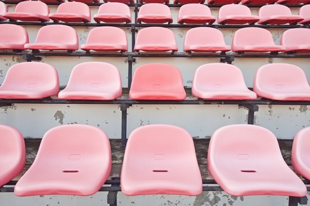 Stadium seats on the stand