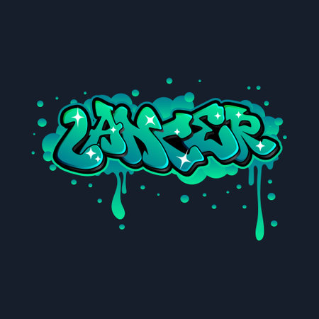 graffiti lettering typography art illustrationのイラスト素材