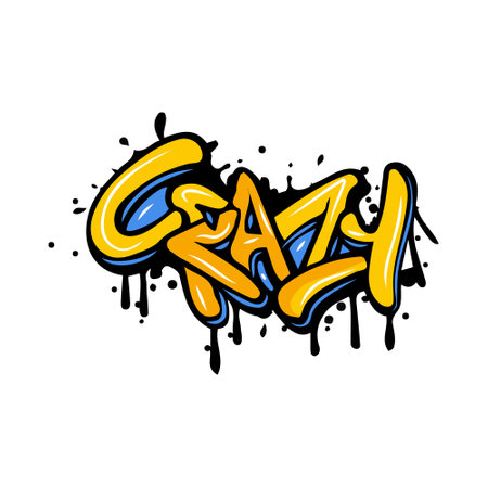 graffiti lettering typography art illustrationのイラスト素材
