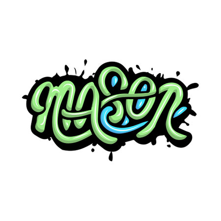 graffiti lettering typography art illustrationのイラスト素材
