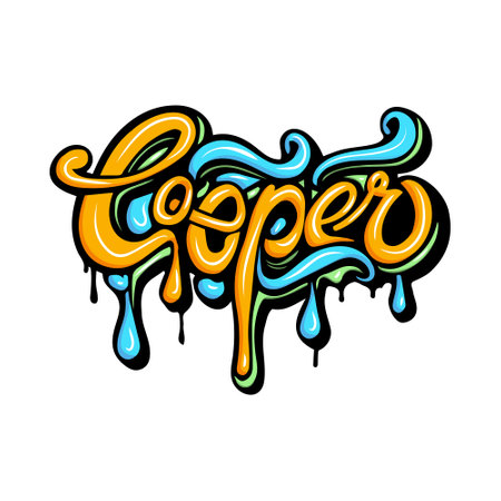 graffiti lettering typography art illustrationのイラスト素材