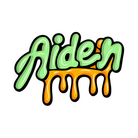 graffiti lettering typography art illustrationのイラスト素材