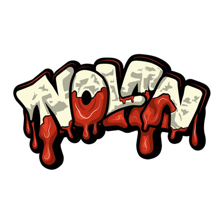 graffiti  names with hand drawn designのイラスト素材