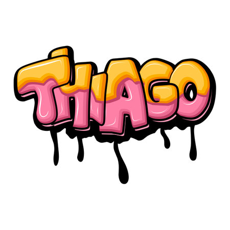 graffiti  names with hand drawn designのイラスト素材