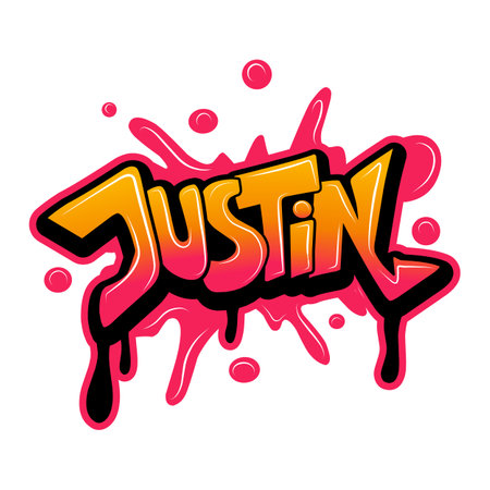graffiti lettering typography art illustrationのイラスト素材