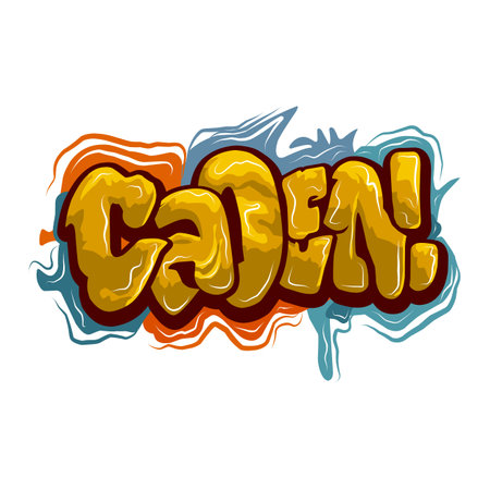 graffiti lettering typography art illustrationのイラスト素材