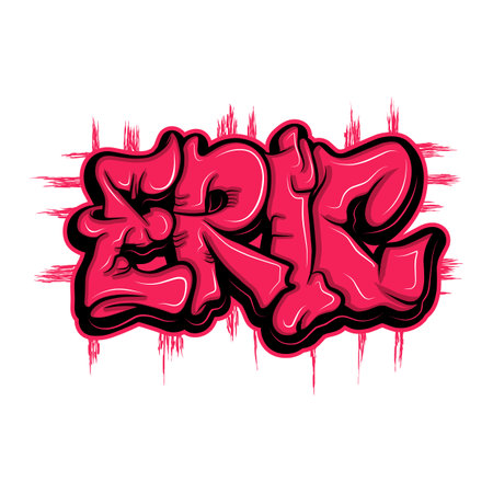 graffiti lettering typography art illustrationのイラスト素材