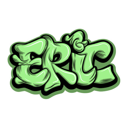 graffiti lettering typography art illustrationのイラスト素材