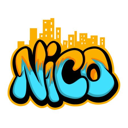 graffiti lettering typography art illustrationのイラスト素材