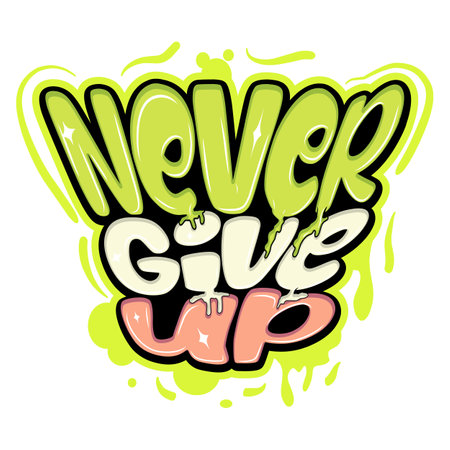 Colorful motivational typography art illustrationのイラスト素材