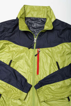 green jacket windbreakerの写真素材