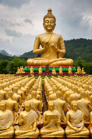 Golden Buddha statuesの写真素材