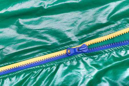 green windbreaker waterproof  jacket full zipの写真素材