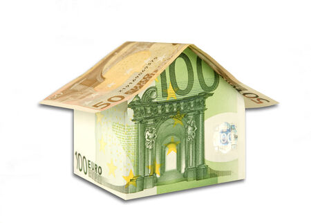 House of euro banknotesの写真素材