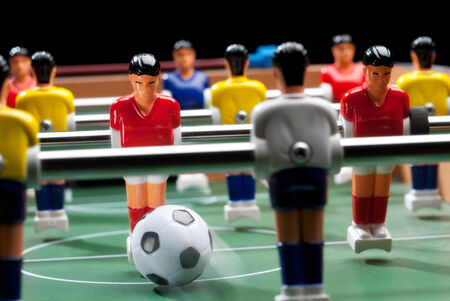 Detail of a table soccer gameの写真素材