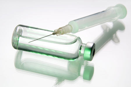Syringe and vaccineの写真素材