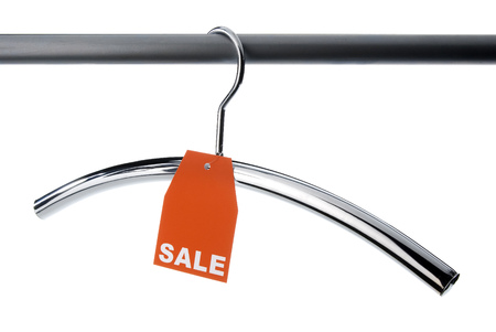 Coat hanger with Sale labelの写真素材