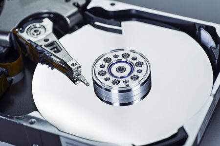 Close up of a hard disk