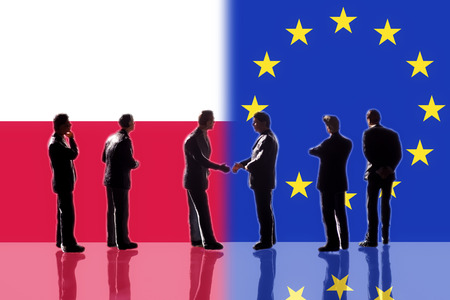 Relations between Poland and Europeの写真素材