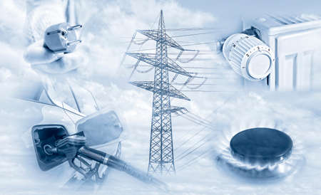 Supply of industry and private households with electricity, gas and oilの写真素材