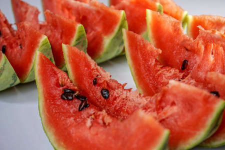 Fruits/watermelon isolated on white backgroundの写真素材