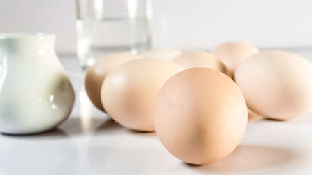 Eggs isolated on white backgroundの写真素材