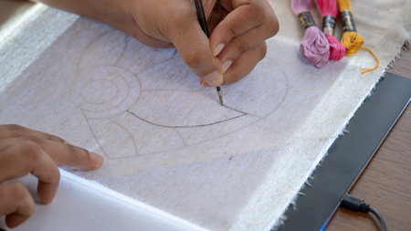 Art in the Making: Hand-Tracing Embroidery Patterns