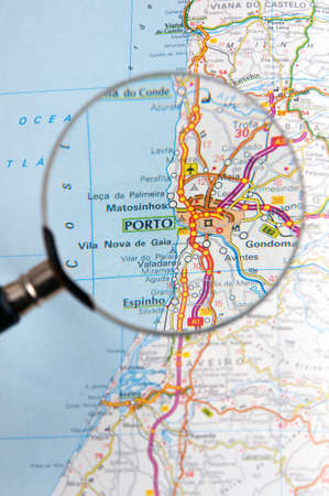 Porto under loupe.の写真素材