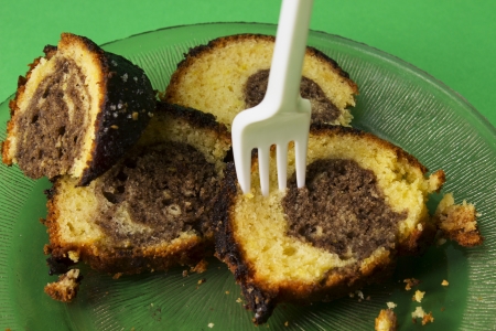cake with forkの写真素材